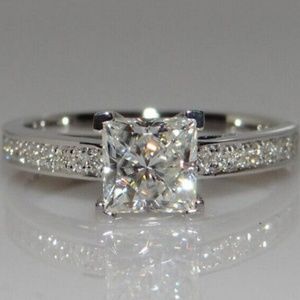 White Sapphire Princess Cut Ring